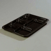 Carlisle 614R03 - Right-Hand Compartment Tray, Black - Pkg Qty 24
