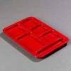 Carlisle 614R05 - Right-Hand Compartment Tray, Red - Pkg Qty 24