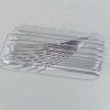 Carlisle 641707 - Festival Trays™ Rectangular Tray 12-1/2" x 7", Clear - Pkg Qty 6