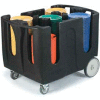 Carlisle ADD403 - Optimizer™ Dish Dolly with 4 Dividers, Black