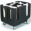 Carlisle ADD603 - Optimizer™ Dish Dolly with 6 Dividers 19", Black