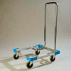 Carlisle C2222A14 - OptiClean Open Aluminum Dolly W/Handle 21-3/4", 21-3/4", 35-1/2", Carlisle Blue