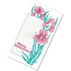 Dinex DX6SM081190 - Iris Garden Entree Headings, 3 Panel, Perforated, 8-1/2"x14" 2000/Cs, Pink