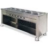 Dinex DXDHF2HIB - Dinexpress Hot Food Counter, 2 Well W/ Heat-in-Base, 35" x 30" x 36", S/S