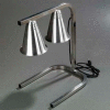 Carlisle HL723700 - Two Bulb Free Standing Adjustable Heat Lamp, Aluminum
