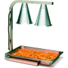 Carlisle HL7237PS00 - Two Bulb Free Standing Adjustable Heat Lamp W/ Pan & Screen, Aluminum
