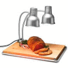 Carlisle HL8285B00 - FlexiGlow™ Dual Arm Heat Lamp W/ Board & Pan 24", Aluminum