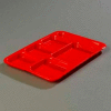 Carlisle P614R05 - Right-Hand 6-Compartment Tray, Red - Pkg Qty 24