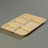 Carlisle P614R25 - Right-Hand 6-Compartment Tray, Tan - Pkg Qty 24