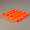 Carlisle RE16C24 - Opticlean™ 16-Compartment Divided Glass Rack Extender, Orange - Pkg Qty 6