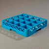 Carlisle RG1614 - Opticlean™ 16-Compartment Glass Rack, Blue - Pkg Qty 6