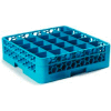 Carlisle RG25-114 - Opticlean™ 25-Compartment Glass Rack W/ 1 Extender, Carlisle Blue - Pkg Qty 4