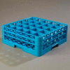 Carlisle RG25-214 - Opticlean™ 25-Compartment Glass Rack W/ 2 Extenders, Carlisle Blue - Pkg Qty 3