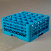 Carlisle RG25-314 - Opticlean™ 25-Compartment Glass Rack W/ 3 Extenders, Carlisle Blue - Pkg Qty 2