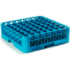 Carlisle RG49-114 - Opticlean™ 49-Compartment Glass Rack W/ 1 Extender, Carlisle Blue - Pkg Qty 4
