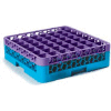 Carlisle RG49-1C414 - OptiClean™ 49-Compartment Glass Rack W/1 Extender, Lavender-Blue