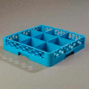 Carlisle RG914 - Opticlean™ 9-Compartment Glass Rack, Carlisle Blue - Pkg Qty 6