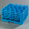 Carlisle RW20-314 - Opticlean Newave 20-Compartment Glass Rack W/ 4 Extenders, Carlisle Blue - Pkg Qty 2