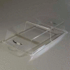 Carlisle SC2507 - Pastry Tray Cover, 26" x 18" x 4", Clear Acrylic, Polished Chrome Handle