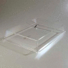Carlisle SC2707 - Pastry Tray Cover 20" x 12" x 4" Clear Acrylic, Chrome Handle