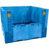 Buckhorn BN4845342023000 Folding Bulk Shipping Container - 48"L x 45"W x 34"H, 2500 Lb. Cap. Blue