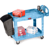 Rubbermaid Premium Universal Shelf Carts - 36"Wx24"D Shelf - 38-1/8"H - Blue