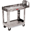 Rubbermaid® Premium Universal Plastic Utility Cart, 2 Shelf, 36"Lx24"W, Gray