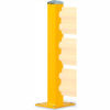 Wildeck&#174; Steel Post Column For Triple Rail, 44&quot;H,Yellow