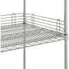 Metro 4&quot;H Side & Back Shelf Ledge for Open Wire Shelving - 24&quot;