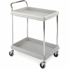Metro Deep-Ledge Utility Cart With Chrome Posts, 2 Shelf, 32"Lx21-1/2"W, Light Gray