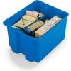 LEWISBins Polylewton Polyethylene Tote - 19-1/2 X13X12-3/8 - Blue - Pkg Qty 5