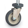 Metro 5&quot; Casters for Open-Wire Shelving - Resilient Rubber - Swivel with Bumper