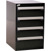 Rousseau Four-Drawer Pedestal For Modular Mobile Cabinets - 6" Front Drawer Heights