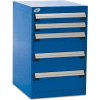 Rousseau Five-Drawer Pedestal For Modular Mobile Cabinets - 3",6" Front Drawer Heights