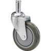 Metro® Round-Post Caster - 5" Polyurethane Swivel with Brake and Bumper