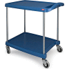 Metro myCart Utility Cart With Chrome Posts, 2 Shelf, 34-3/8"Lx23-7/16"W, Blue
