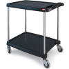 Metro myCart Utility Cart With Chrome Posts, 2 Shelf, 34-3/8"Lx23-7/16"W, Black