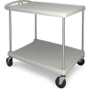 Metro myCart Utility Cart With Chrome Posts, 2 Shelf, 40-1/4"Lx27-11/16"W, Blue