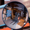 Round Glass Convex Mirror, Indoor, 12" Dia., 160° Viewing Angle
