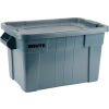 Rubbermaid 20 Gallon Brute Tote with Lid FG9S3100GRAY - 27-7/8 x 17-3/8 x 15-1/8 - Gray - Pkg Qty 6