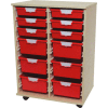 StorSystem Wood Tote Cart CE0084LG-6S6D - 12 Standard Width Tote 27-3/4"x18-3/4"x38-3/4"