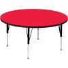 Activity Tables, 60"L x 60"W, Standard Height, Round - Red