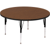 Activity Tables, 48"L x 48"W, Standard Height, Round - Walnut