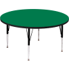 Activity Tables, 48"L x 48"W, Standard Height, Round - Green