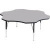 Activity Tables, 60"L x 60"W, Standard Height, Flower - Gray Granite