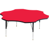 Activity Tables, 60"L x 60"W, Standard Height, Flower - Red