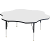 Activity Tables, 60"L x 60"W, Standard Height, Flower - White