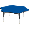 Activity Tables, 60"L x 60"W, Standard Height, Flower - Blue