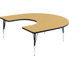 Activity Tables, 66"L x 60"W, Standard Height, HorseShoe - Fusion Maple