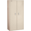 FireKing® Fireproof Storage Cabinet, 36"Wx19-1/4"Dx72"H, Parchment, Assembled